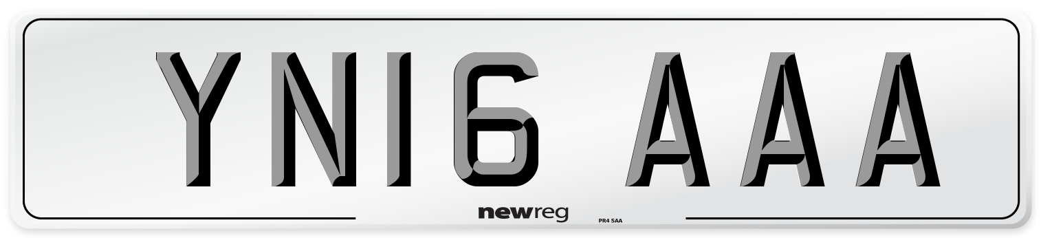 YN16 AAA Number Plate from New Reg